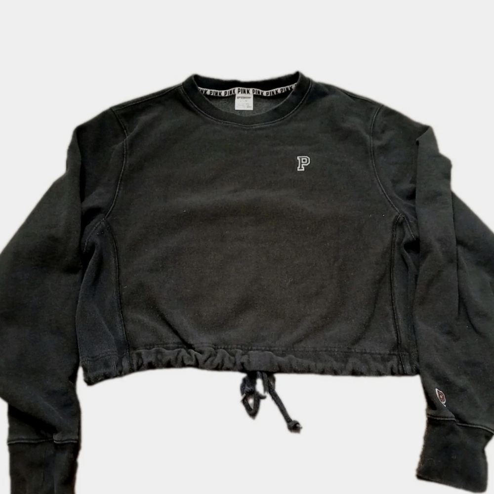 Cropped Pullover Sweatshirt Victoria's Secret Pink Size:MEDIUM - Picture 1 of 7